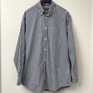 Orvis Heritage Wash M Blue White Check Active Fit Buttoned Shirt 1416